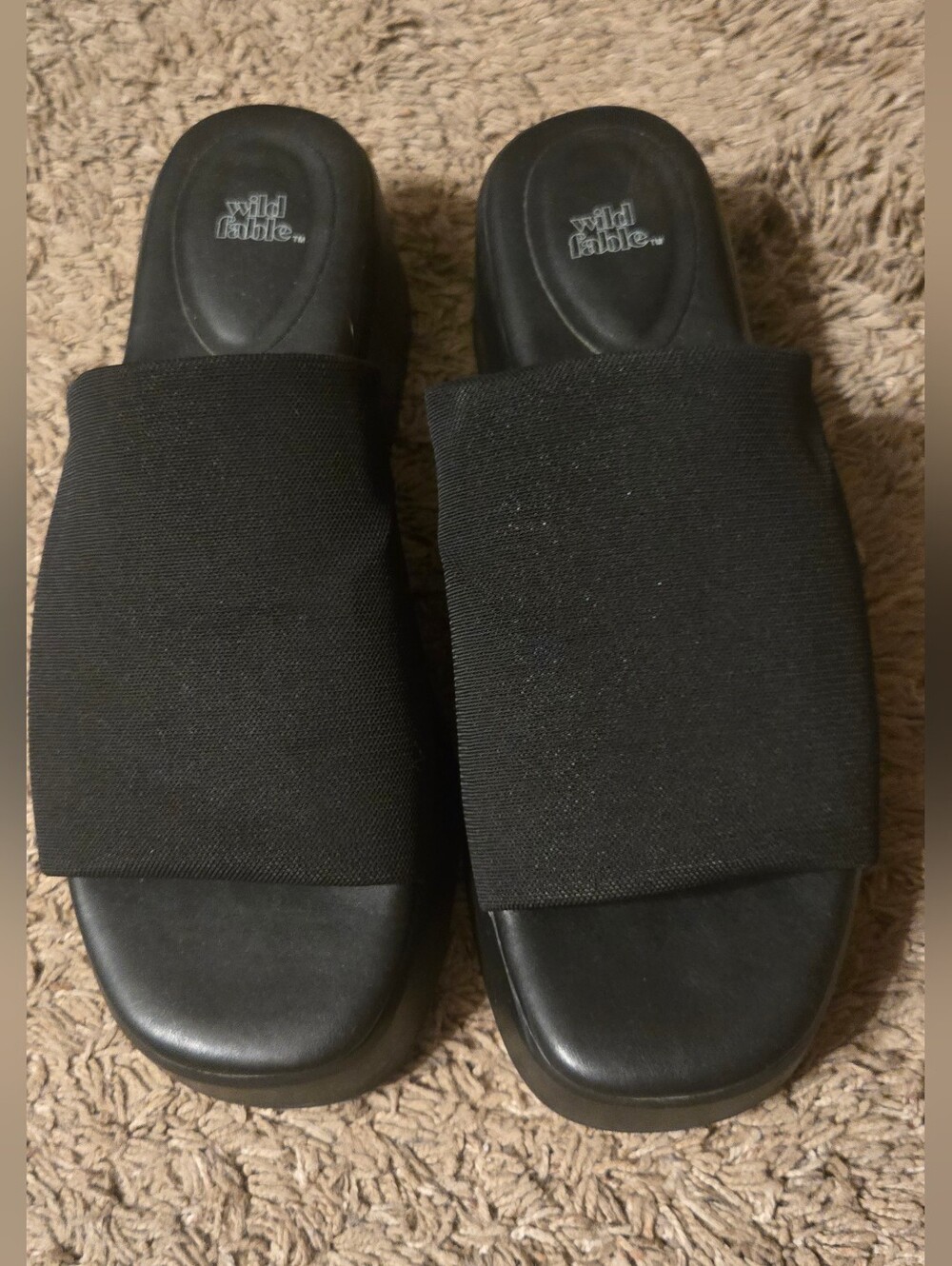 Wild Fable Black Slide Sandals